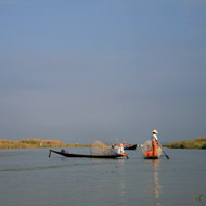 Intha fishermen on the Inle Lake
