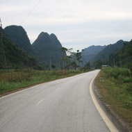 Road to Ban Gioc Waterfall