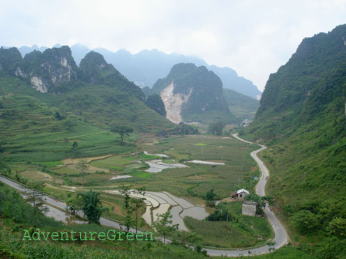 A breathtaking view of mountains at the Ma Phuc Pass, Cao Bang