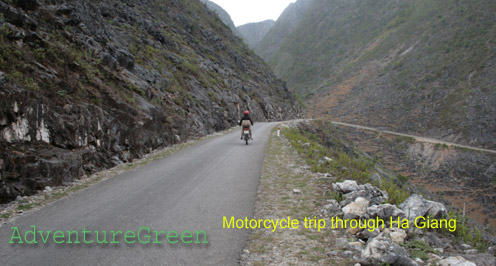 Motorcycling in Dong Van Karst Plateau, Ha Giang