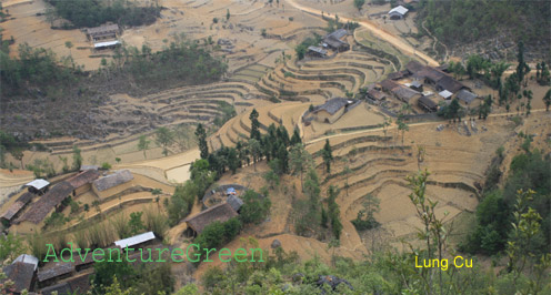 Hmong houses at Lung Cu, Dong Van
