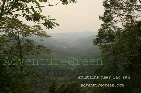 The mountains and forests near Bac Kan Province