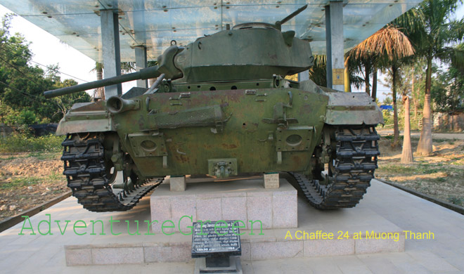A chaffee 24 tank at Muong Thanh