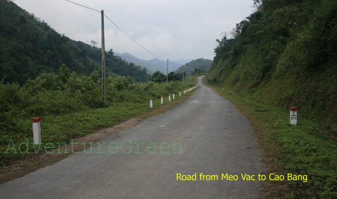 National Road 34 at Meo Vac via which we can travel to Bac Me District of Ha Giang Province or to Bao Lac District of Cao Bang Province