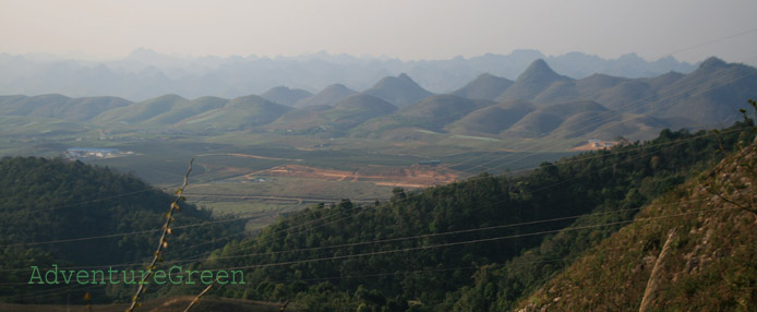 Mountains around Moc Chau Plateau