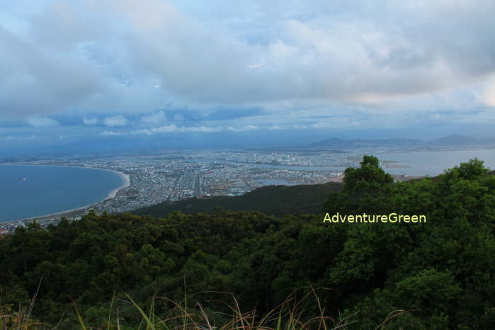 A panoramic view of Da Nang City from the Son Tra Peninsula