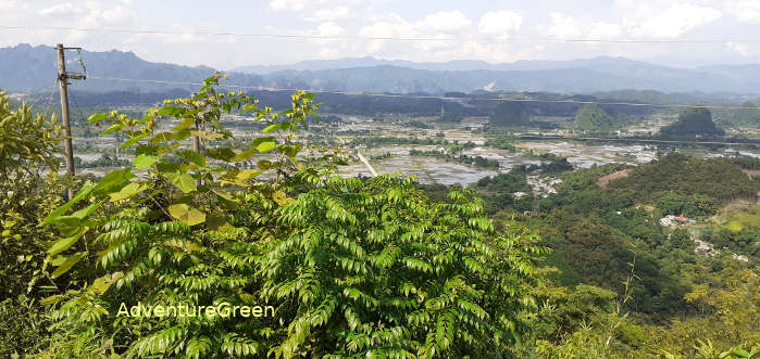 View of Hoa Binh City from the Cun Mountain Pass