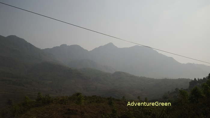 Great mountains at the Sin Ho Plateau in Lai Chau Vietnam