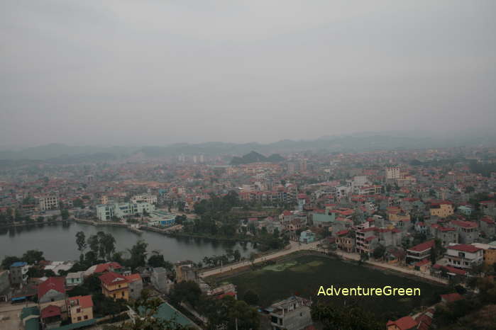 A bird's eye view of Lang Son City from the top of To Thi Mountain