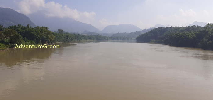 Scenic landscape at the Ma River at Canh Nang Township