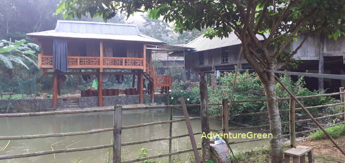 Our homestay at the Kho Muong Village on Day2 of the trekking tour