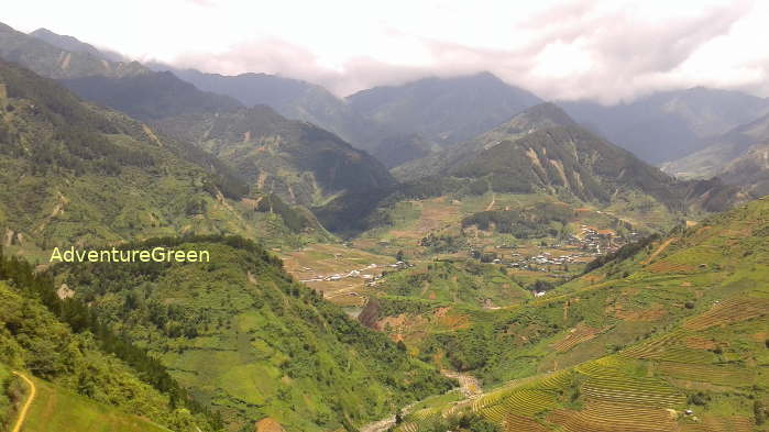 View from the Cu Vai Village of the below valley