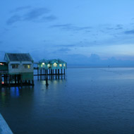 A floating restaurant at the sea of Bac Lieu