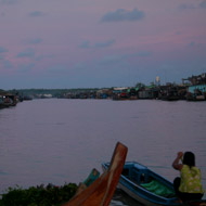 Dawn over the Mekong River at Ca Mau