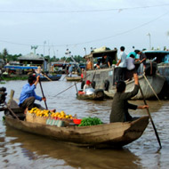 Cai Rang Floating Market at Can Tho