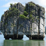 The Dinh Huong Islet near Dau Go Cave on Halong Bay