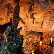 The Thien Cung Cave on Halong Bay