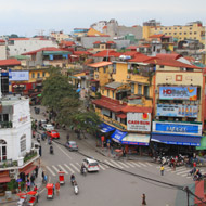 The Old Quarter of Hanoi viewed from above