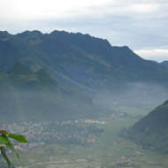 A view of Mai Chau Township from above, Hoa Binh Province