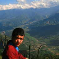 Magnificent landscape on the trek to the summit of Thao Than Mountain