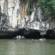 An underwater cave at Tam Coc, Ninh Binh, Vietnam