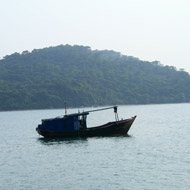 A fishing boat near the Co To Island