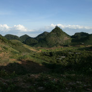 Fresh landscape at the plateau of Moc Chau, Son La