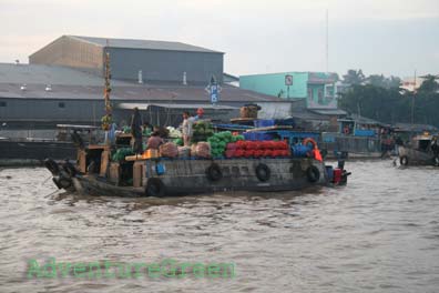 Cai Rang Floating Market in Can Tho, Vietnam