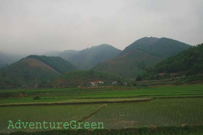 Country landscape at Tan Son, Phu Tho, Vietnam