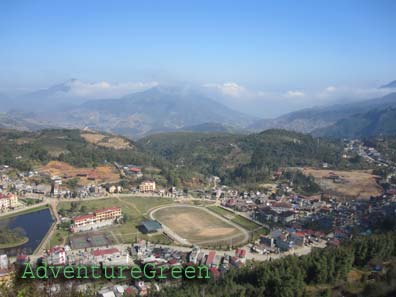 A bird eye's view of Sapa, Vietnam