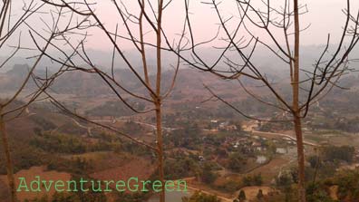 Scenic mountains at Son La Vietnam