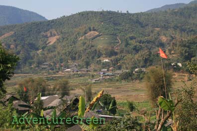 Ethnic villages and mountains at Son La, Vietnam