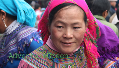 a Flower Hmong at Bac Ha Market