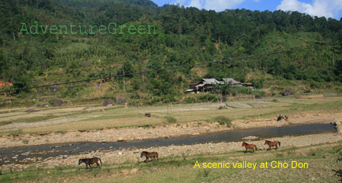 A scenic valley at Phuong Vien, Cho Don