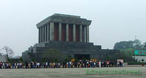 Ho Chi Minh Mausoleum in Hanoi Vietnam