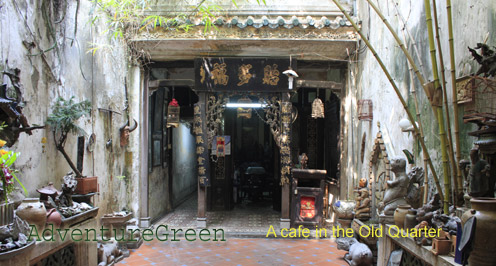 A cafe in the Old Quarter of Hanoi