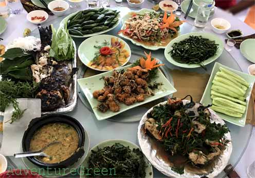 Different dishes from fish caught from the Da River in Hoa Binh