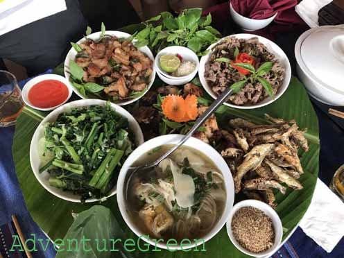 A meal at Mai Chau