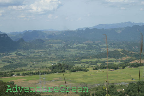 A view of mountains at the Thung Khe Pass at Mai Chau, Hoa Binh