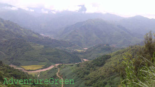 Impressive mountains on a road at Bat Xat, Lao Cai