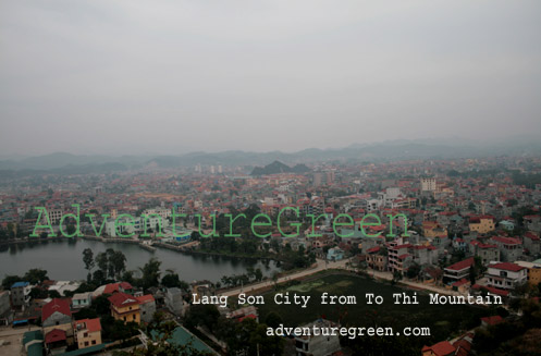 A bird's eye view of Lang Son City from To Thi Mountain
