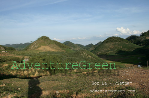 Idyllic mountains at Moc Chau