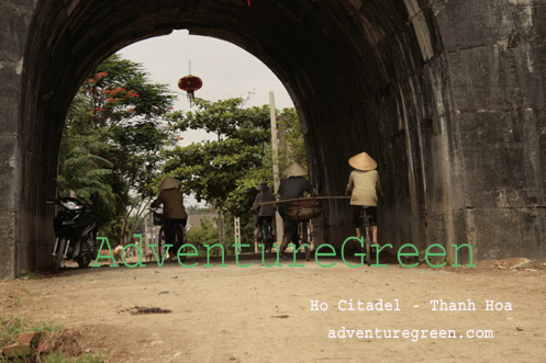 Farmers passing the gate at Ho Citadel