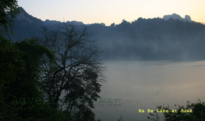 The Ba Be Lake at the Ba Be National Park Vietnam