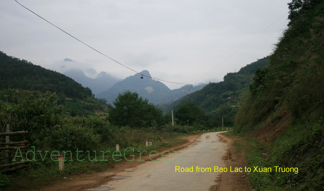 Road from Bao Lac to Xuan Truong