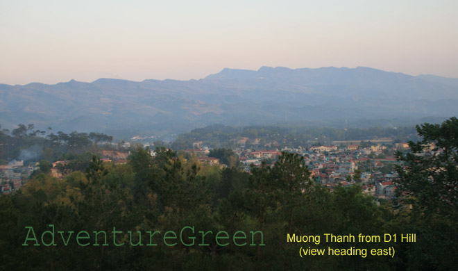 The view heading east of the Muong Thanh Valley from Hill D1