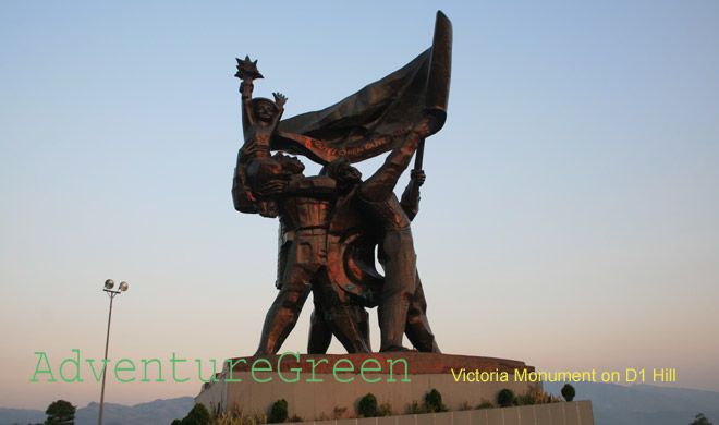 The Victory Monument on Hill D1 at Dien Bien Phu