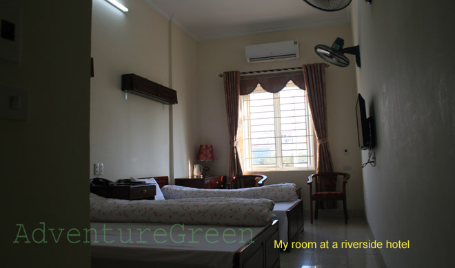 My hotel room at Dien Bien Phu