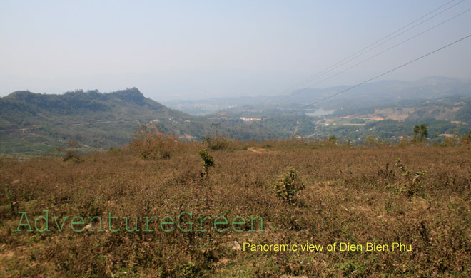 A panoramic view of Dien Bien Phu City from above