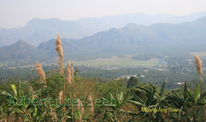 View of Muong Ang Town from above